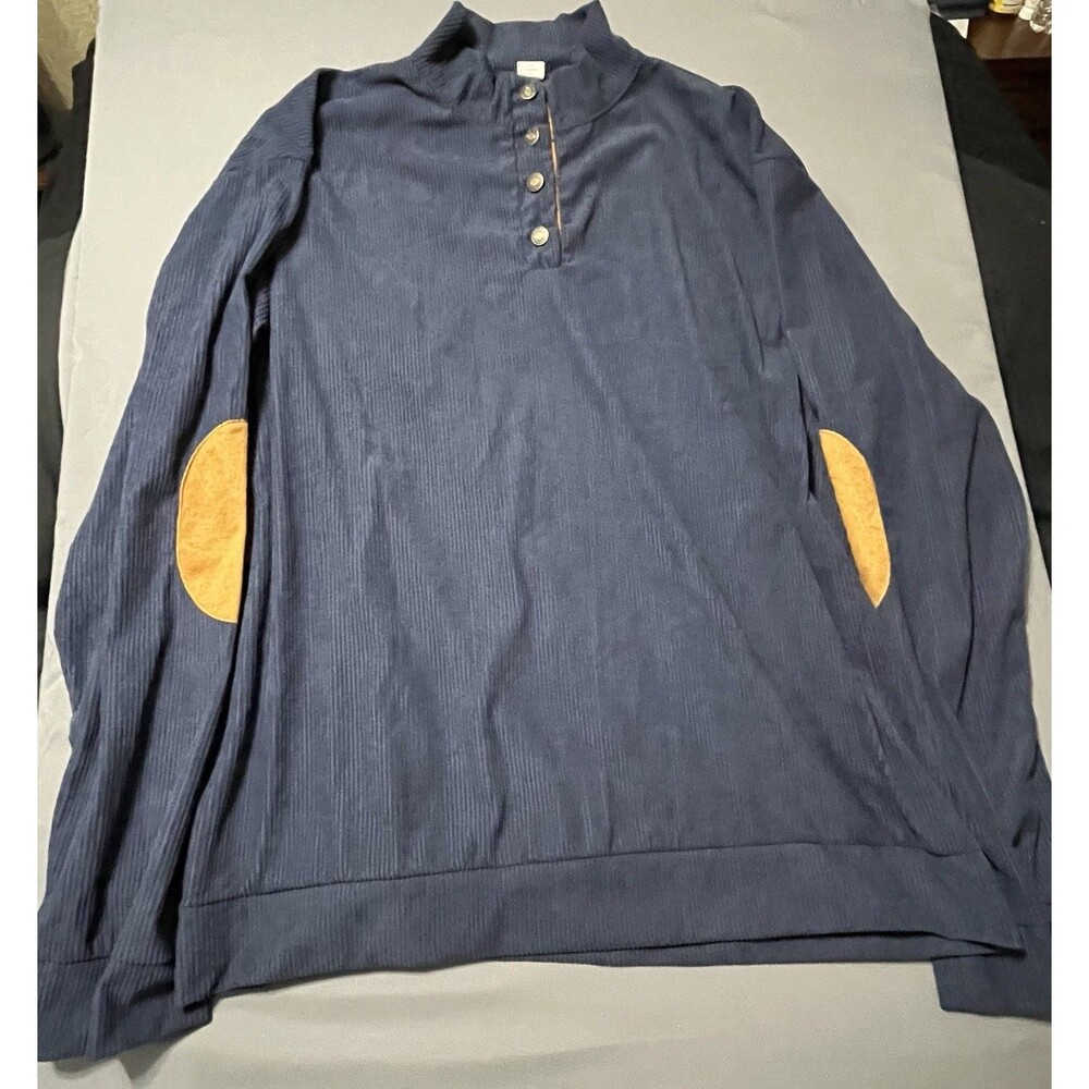 Hengsheng Jeans Corduroy Mens XXXL Blue 4 Button Cotton Blend Elbow Patches VTG